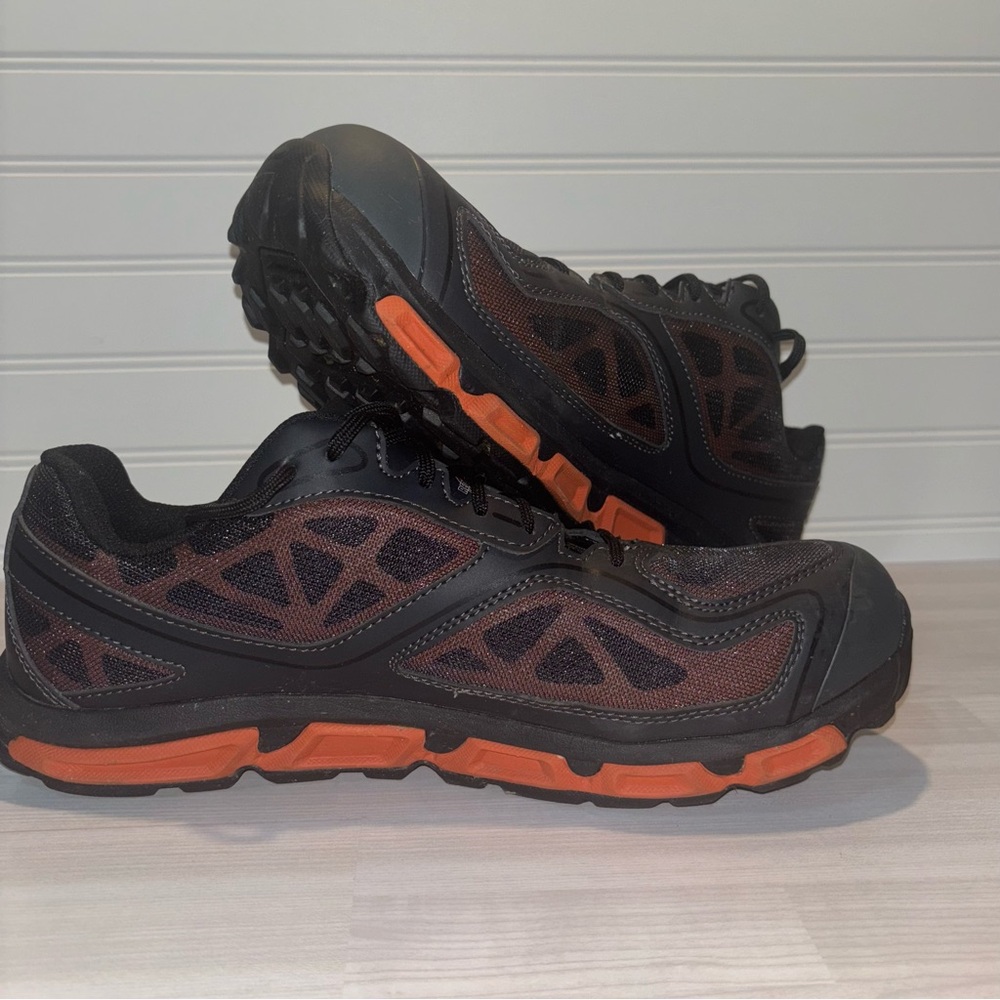 Men’s Red Wing Steel Toe Safety Work Shoes 6338 Black/Orange Size 11.5